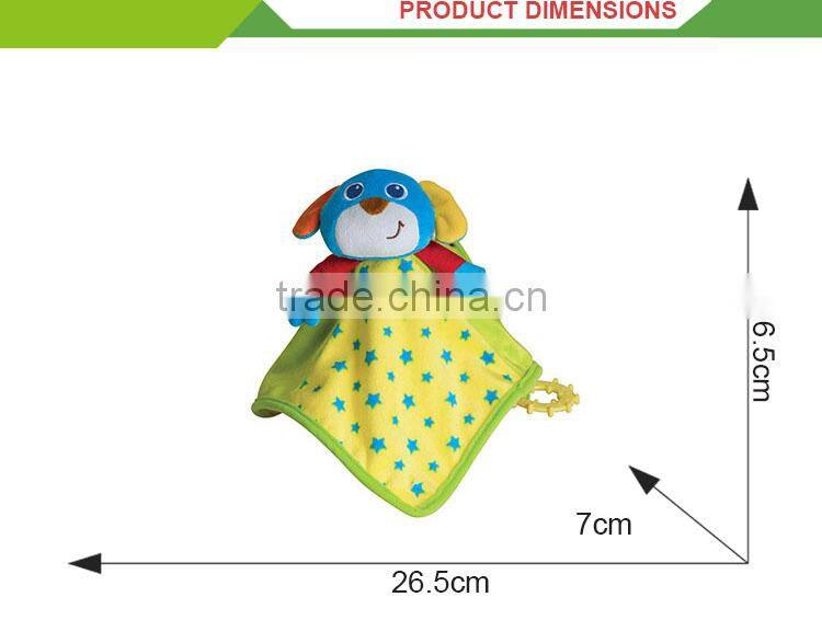 Baby funny cartoon animal slobber towel lovely bear plush toy