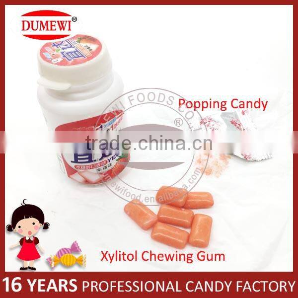 Sugar Free Xylitol Chewing Gum with Boom Fruit Popping Candy
