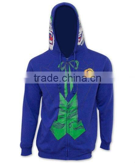 The Joker Faces Purple Zip-Up Hoodie Sweatshirt