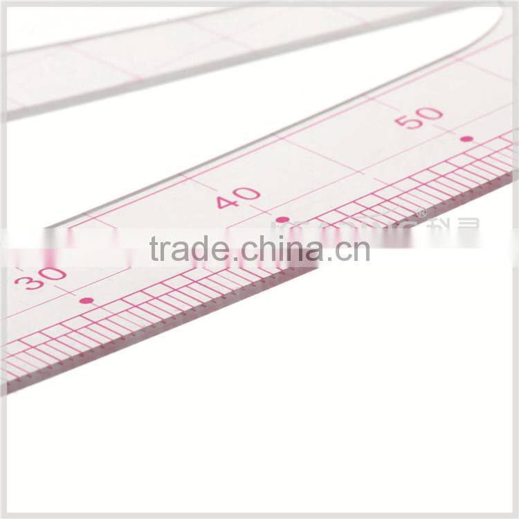 Kearing flexible plastic 1/5 triangle scale rulers 50*70 cm for measure with sandwich line for Engineering measuring#8515