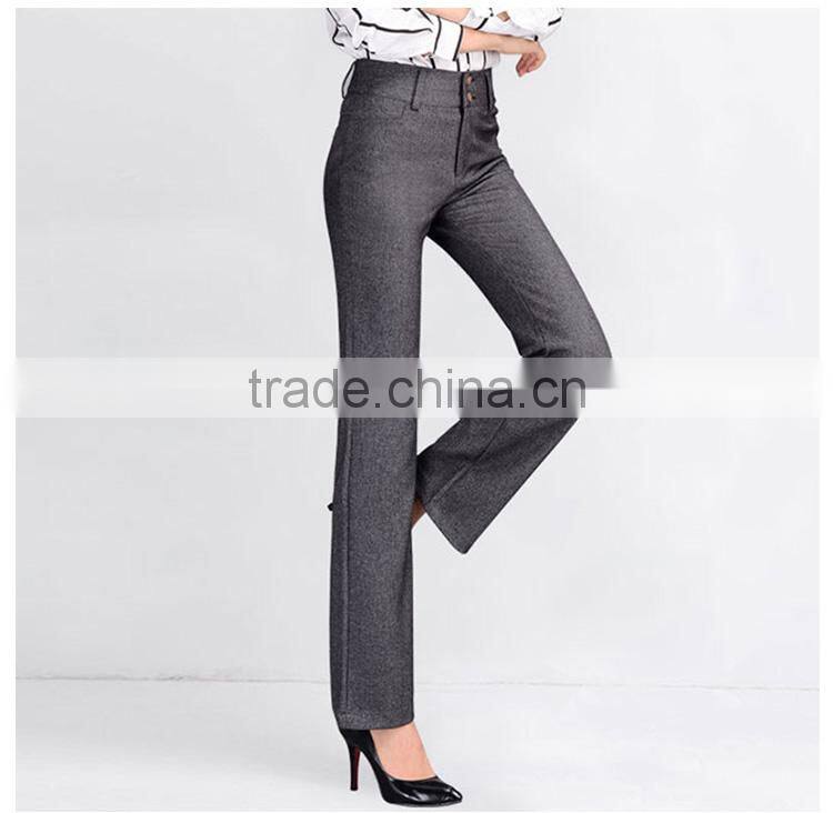 2017 female and straight legged trousers high waisted trousers pendant thin OL dress pants size middle-aged leisure pants custom