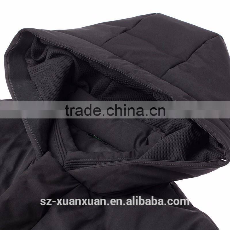 Customized black down jacket men winter thick padding coat