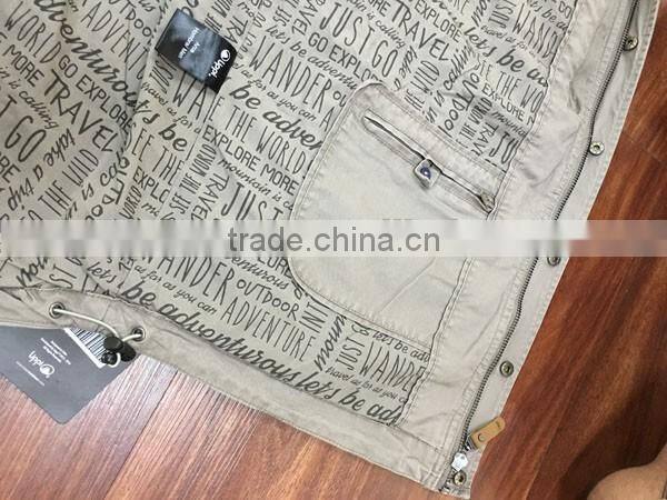 factory 100% cotton contrast color jacket stock