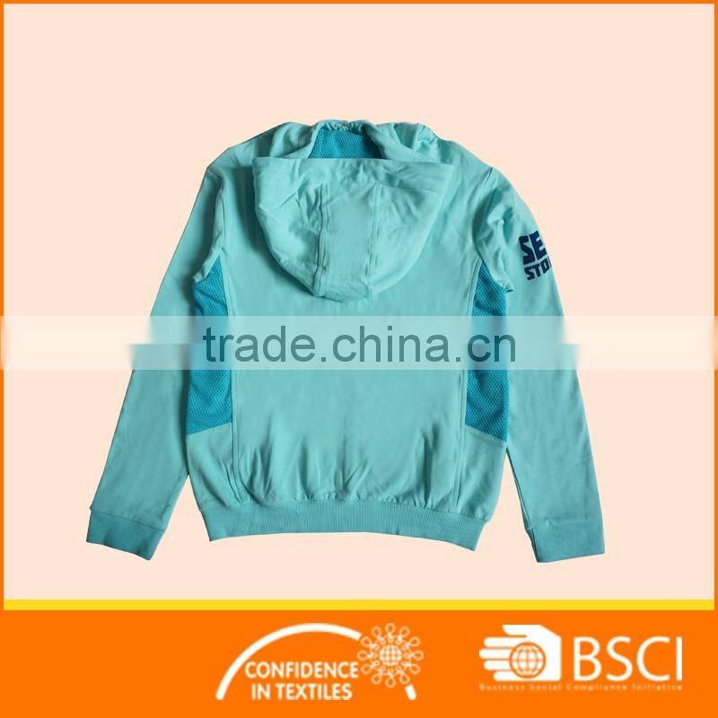 Cheap Promotional Stocklot Floral Print Front Jacket Child Girl Hoodies