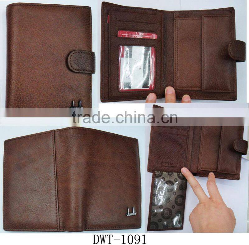 Fashion men cowhide skin wallet leather purse