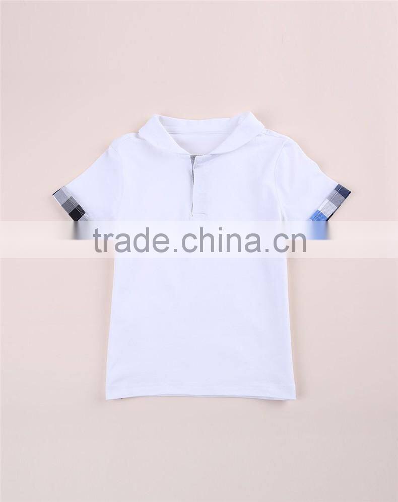 Boys Gender Knitting,Plain Dyed Children Polo t shirt the sleeves with lace