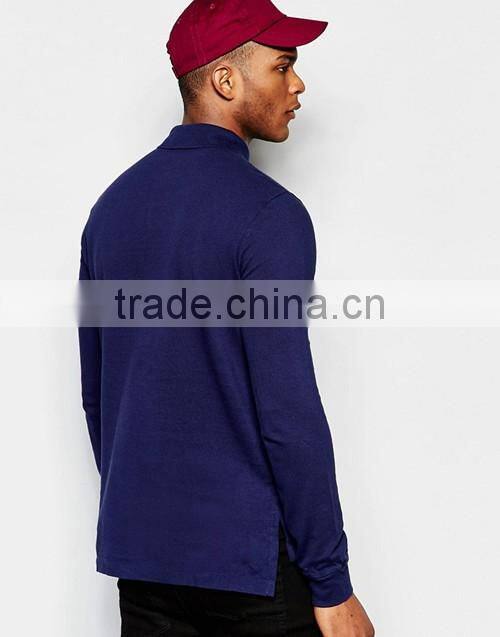 Sports long sleeves men pique polo shirt, personalized custom polo shirt importer, gym golf polo t-shirt wholesale