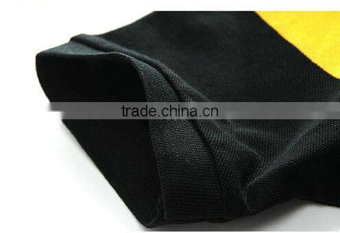 Man's vertical striped sport POLO shirt in Guangzhou factory