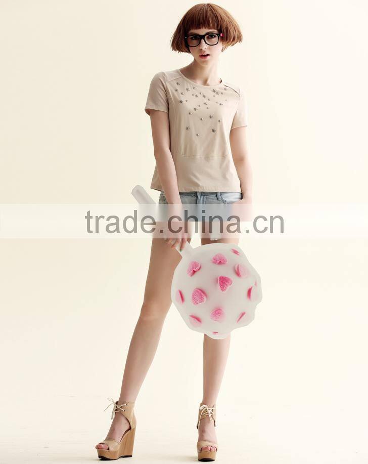 hot sale cotton round neck t shirt with raglan sleeves