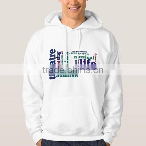 new style design custom print solid color long sleeve hoodie men