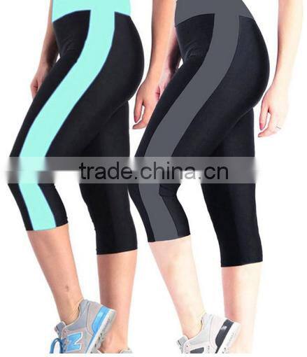 OEM service 3/4 Length tights Stretchable spandex fitness leggings for Yoga, Running