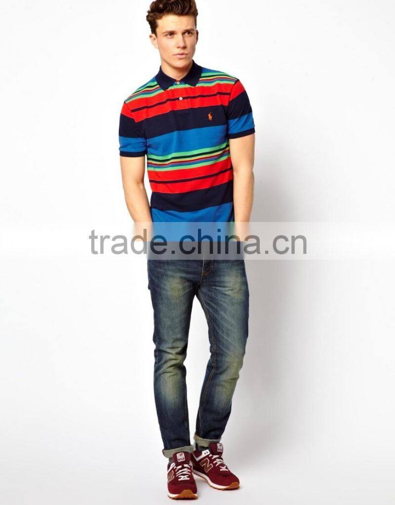 2016 Polo shirt ,wholesale striped t-shirt,custom polo shirt