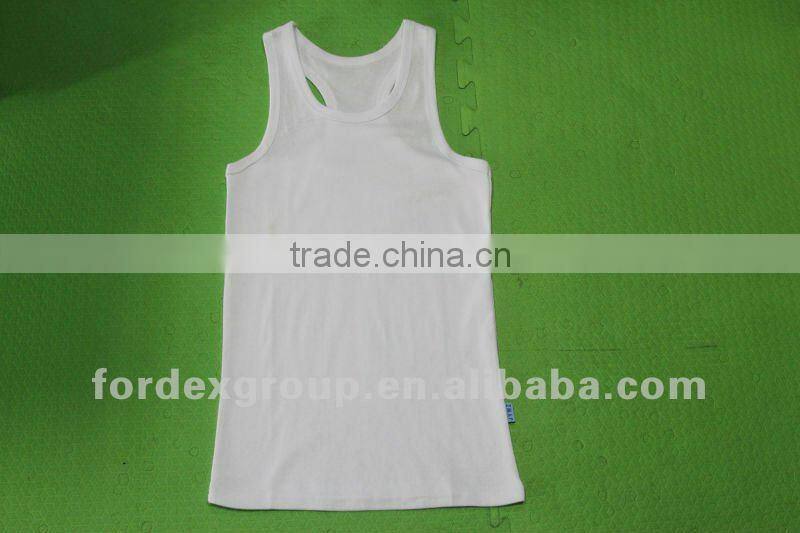 Men's cotton plain white tank tops