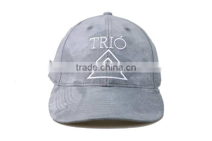 Professional suede custom 6 panel baseball cap