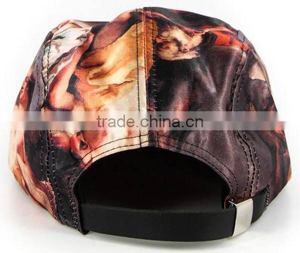 Boat flora custom flat brim 5 panel hat flat brim