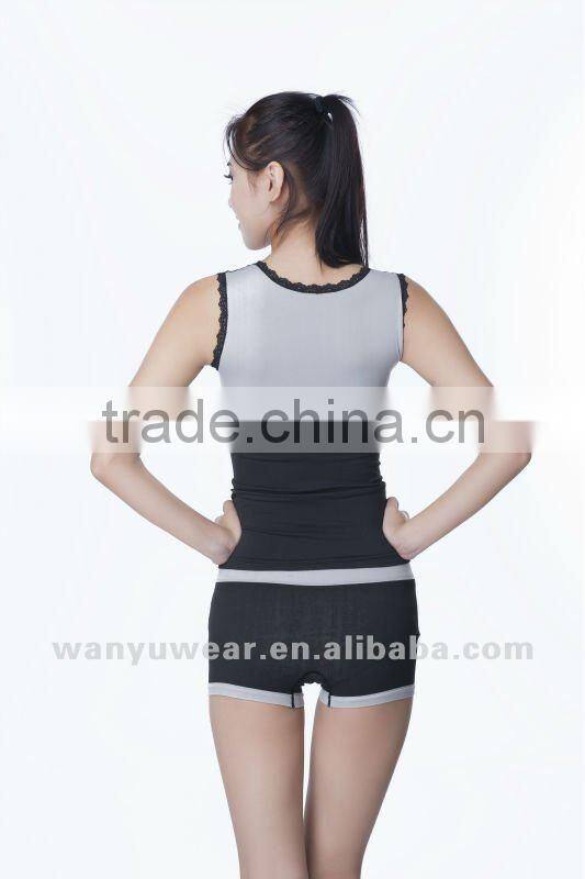 yarn-dyed seamless lady bra & panty set