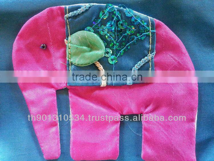 Thai Silk Embroidered wallet bag