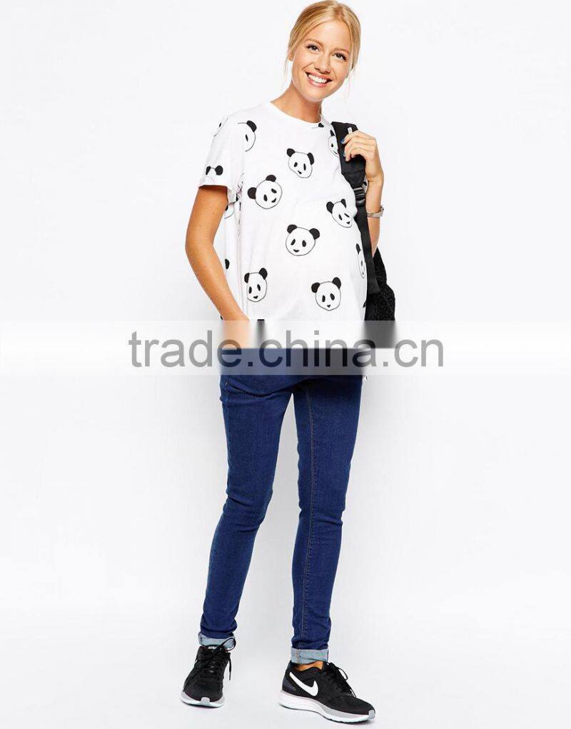 Maternity Exclusive T-Shirt in Panda Print