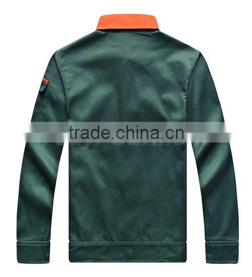 high quality green long sleeve durable working uniforms