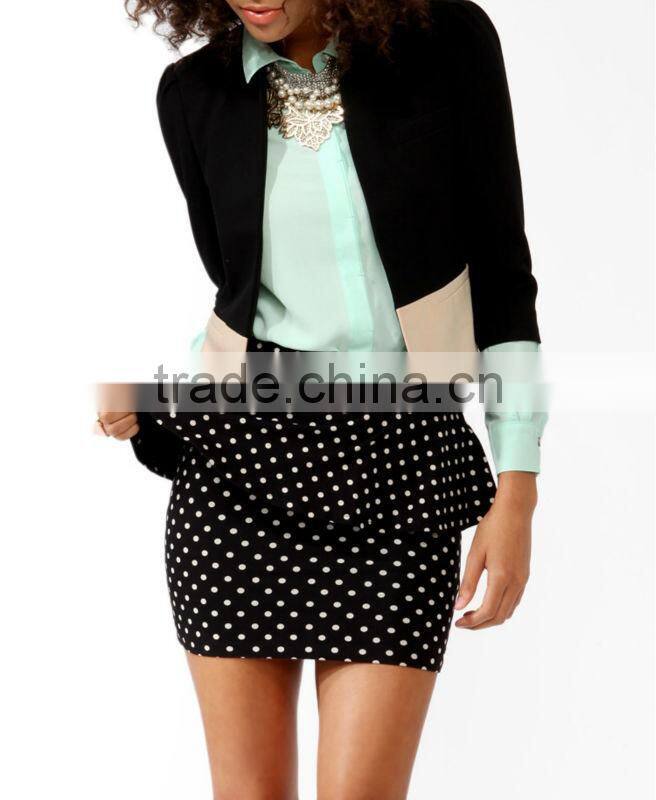Ladies's Cropped Colorblocked Blazer
