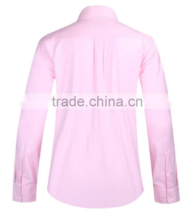 New Trend Oxford men's long sleeve solid casual shirt