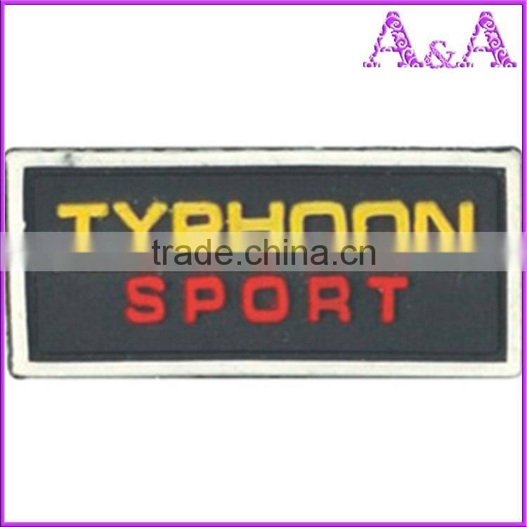 Custom silicone 3d rubber clothing label for clothes, shoes