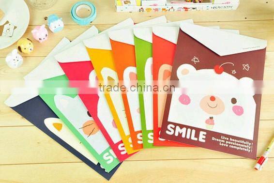 A4 Transparent Color File Pocket/PP File Bag Lovely Pattern File Bag