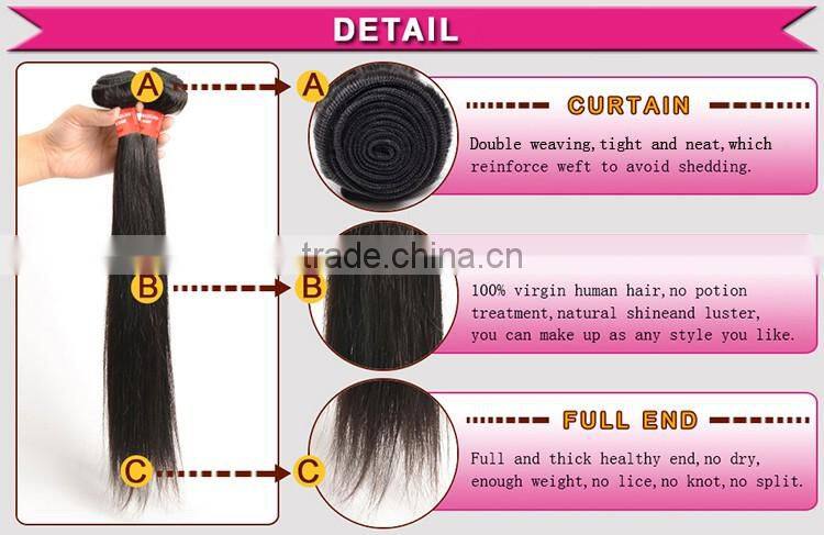 Silky Straight Raw Unprocessed Virgin Indian Hair, 100% Natural Indian Human Hair