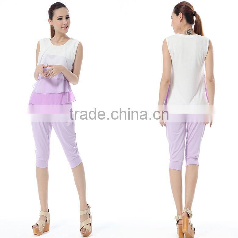comfortable sleeveless light color breastfeeding clothes Wholesale maternity clothes nursing tops