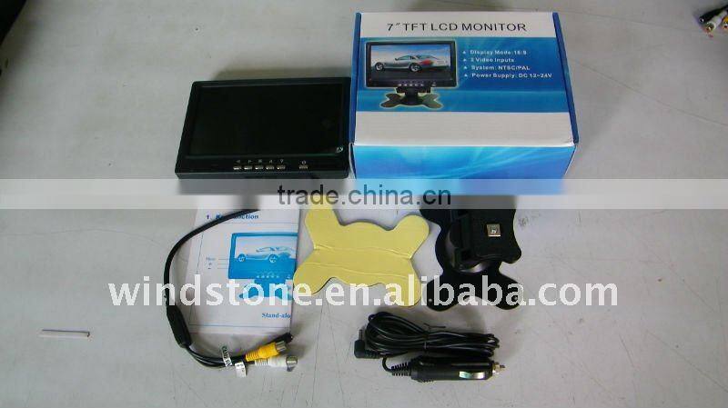 Car rearview mirror car monitor with 7 TFT-LCD