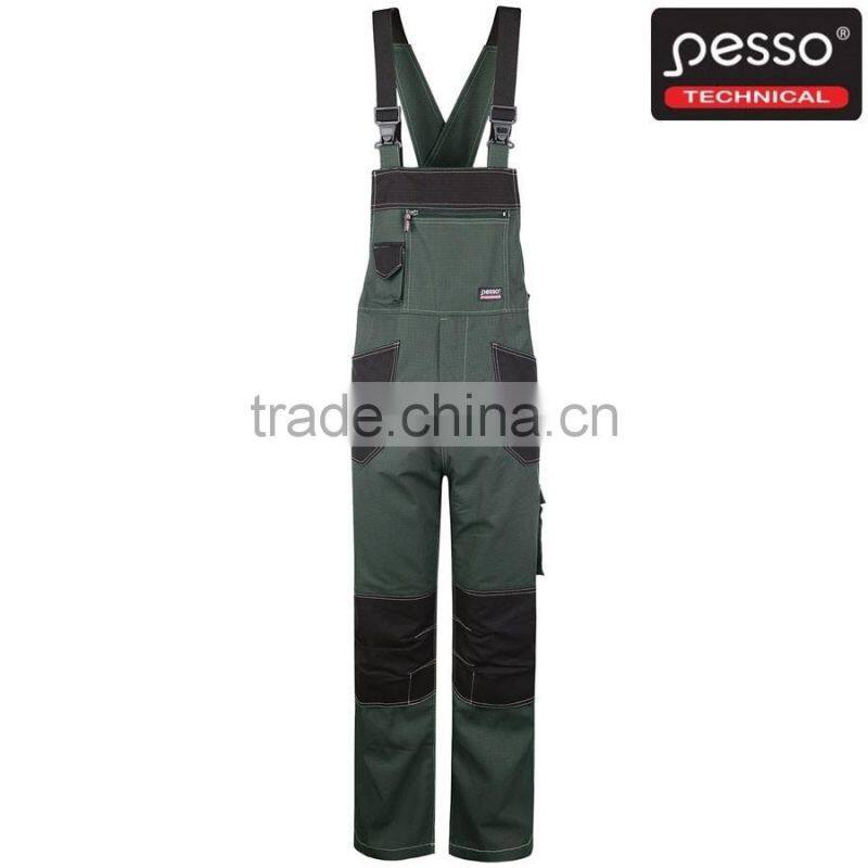 PESSO RIPSTOP 100% cotton chaki workwear bibpants