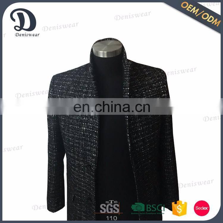 Latest design wool long men coat
