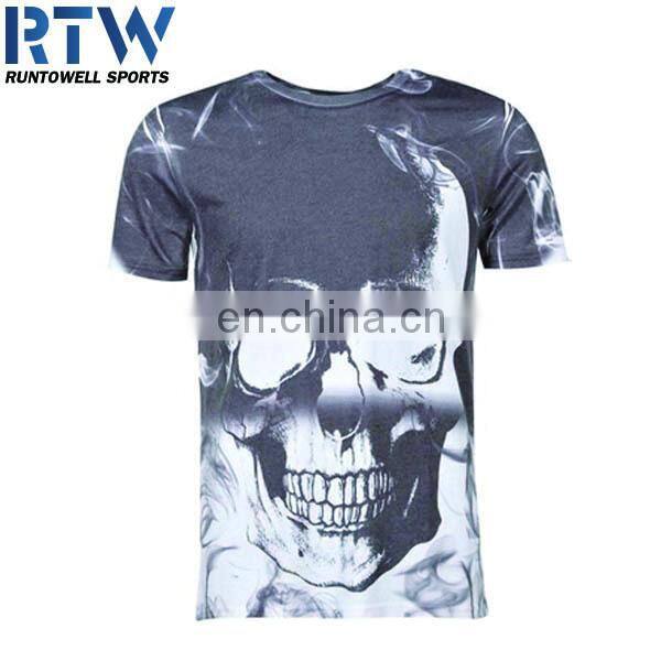 Free printing 100% polyester short sleeve T-shirt