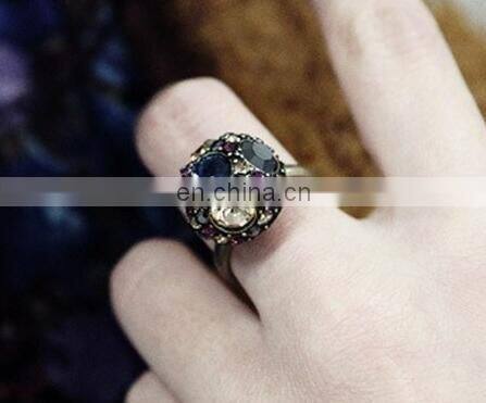 godbead Mushroom Head Ring Fashion Plated Genuine Austrian Crystal Party Club Rings Jewelry