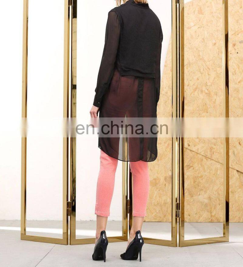 Latest fashion lady chiffon blouse