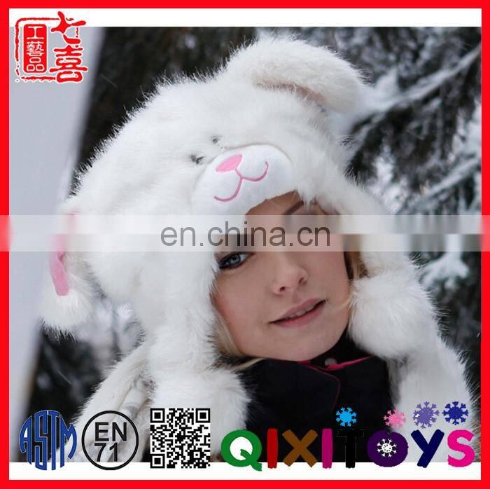 China popular sales plush animal hat promotion baby hat rabbit