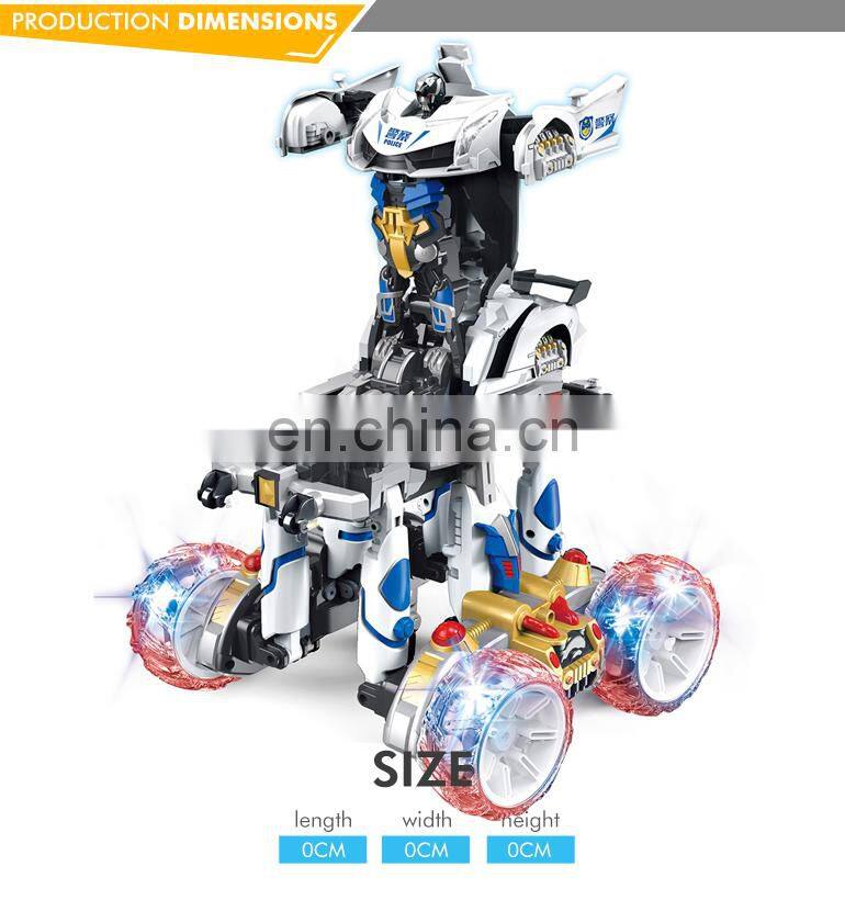 2017 New products remote control stunt deformation robot car toy