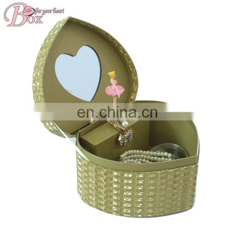 Heart Shape Jewelry Music Boxes with Ballerina for Girlfriend