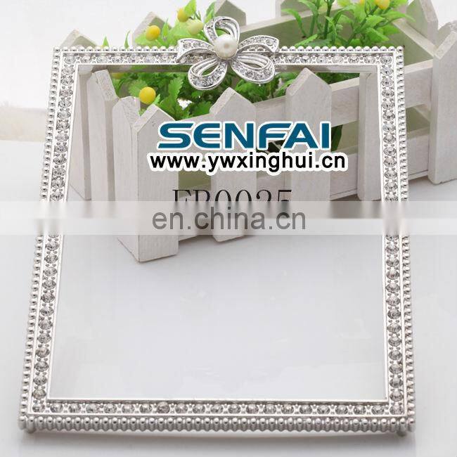 Shining love flower rhinestone photo frame, funny photo frame 2014, wedding photo frame