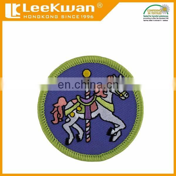 Carousel Horse Patch 3 Inch Diameter Embroidered Patch