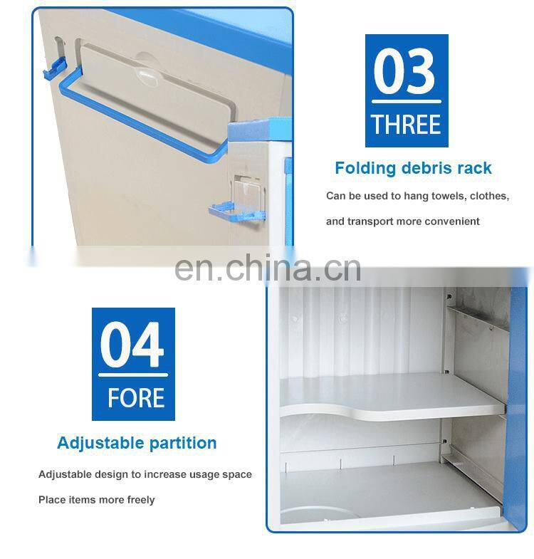 China Hospital Furniture Medical Abs Bedside Cabinet Patient Cabinet