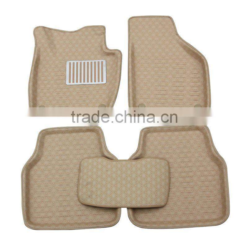 Wearproof leather 3D car carpet