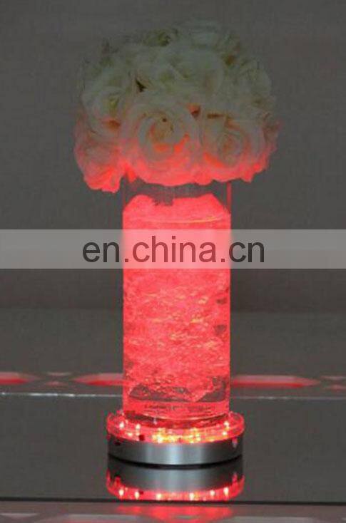 2021 remote control LED lighting base event party decorative multi color led light base flower pots crystal LED base light