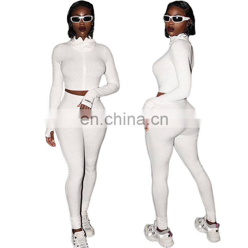 Manufacturer wholesale women's spring and summer new cardigan jacket + folded pants sexy slim 2-piece suit