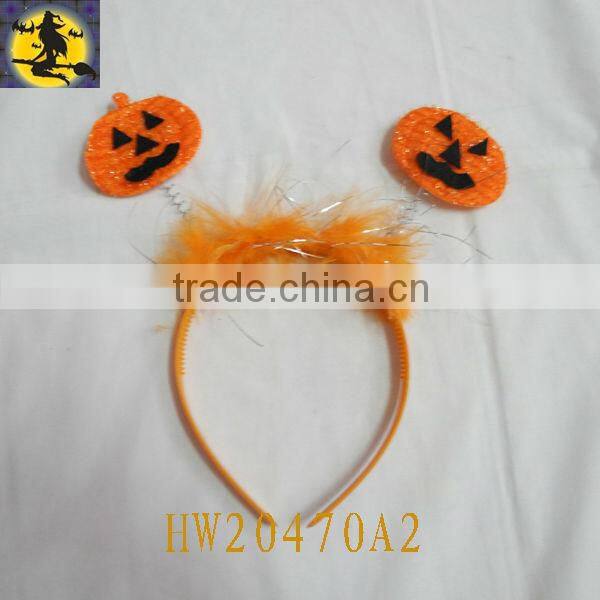 Yellow Cute Halloween Pumpkin with Fur for Halloween Party