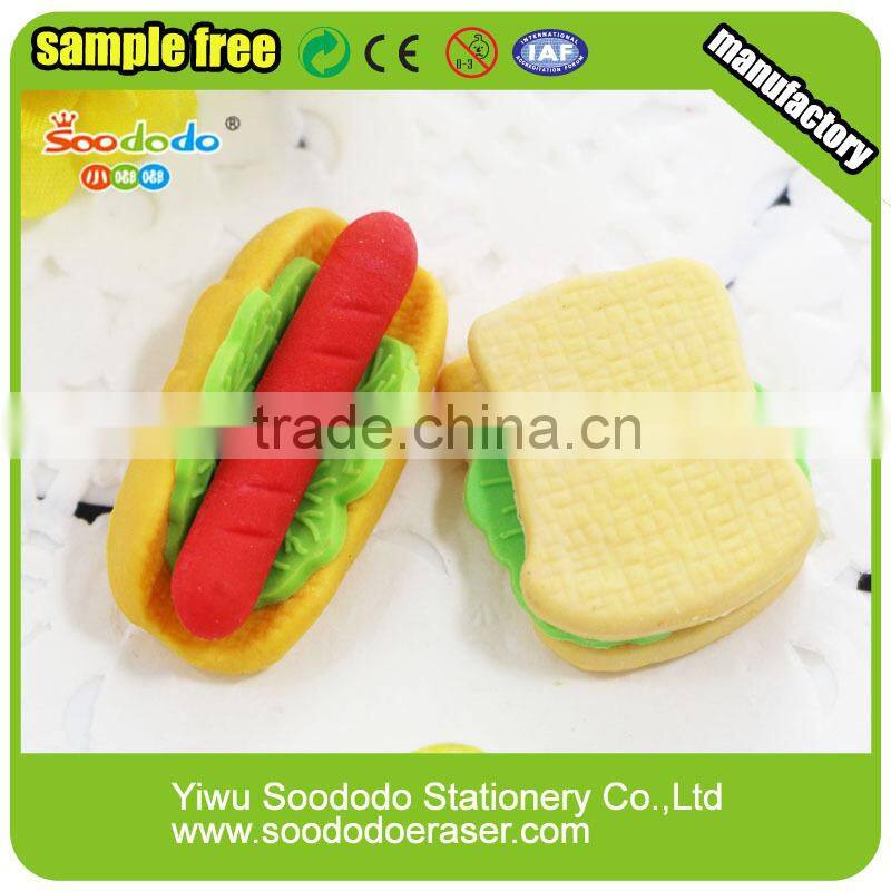 Novelty Eraser Western Food Shaped