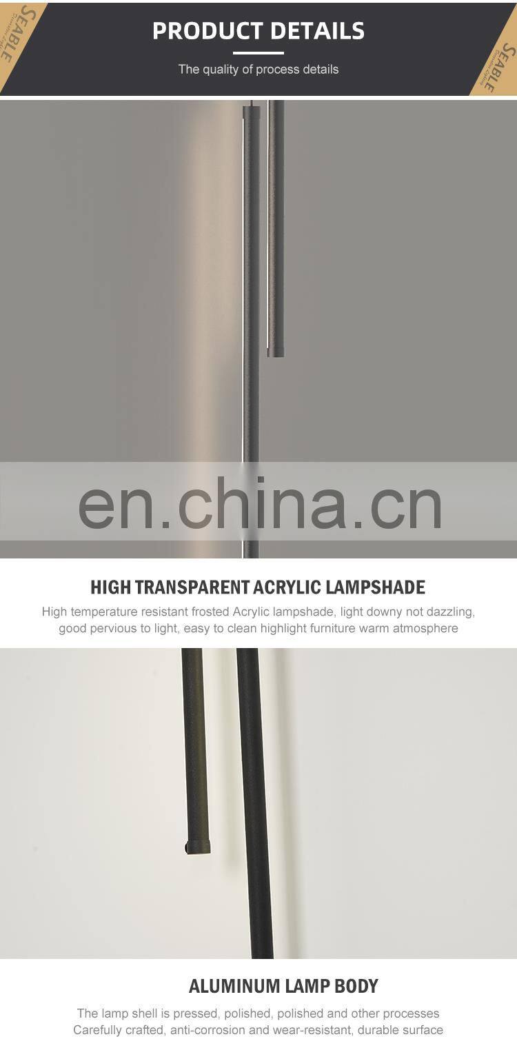 New Listed Indoor Decoration Black Aluminum Acrylic Bedroom Living Room Modern LED Wall Lamp