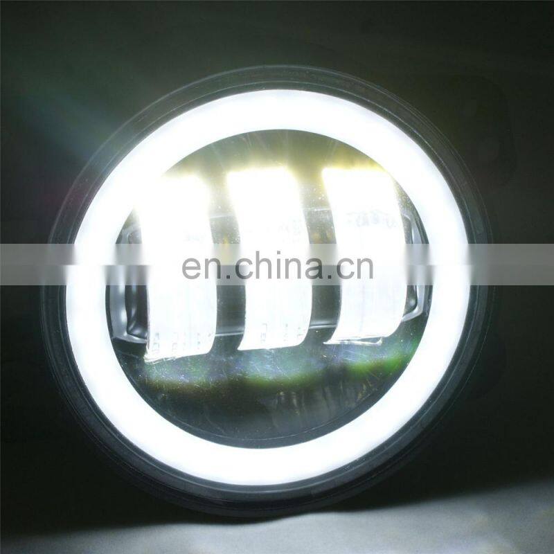 J023jeep wrangler LED Fog Lights lamp Lantsun 4 Inch 60W Halo Ring Angel Eyes for Wrangler 97-16 JK TJ LJ ATV Pack of 2