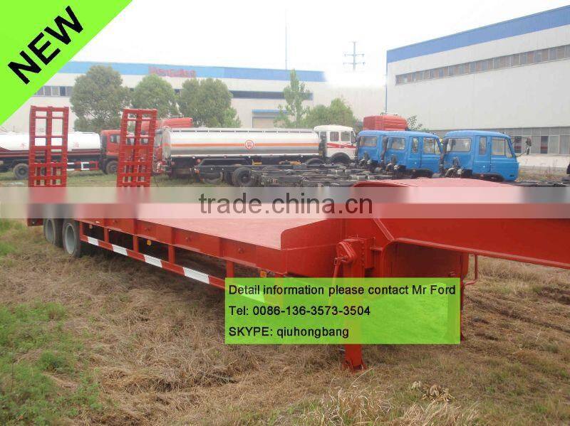 Red 2 axles trailer semi trailer exvacator transport trailer 0086-13635733504