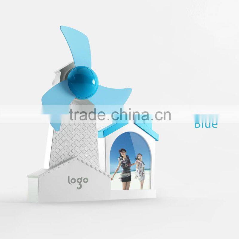 2015 new products USB air cooler fan mini fan with pen holder mini plastic fan